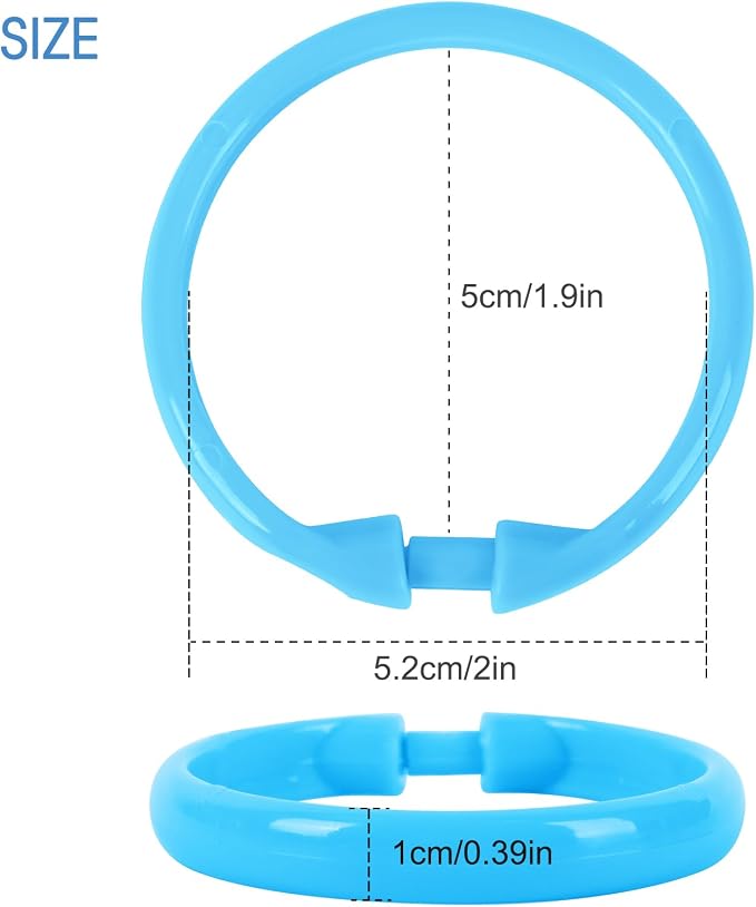 Light Blue Shower Curtain Hooks - Image 4