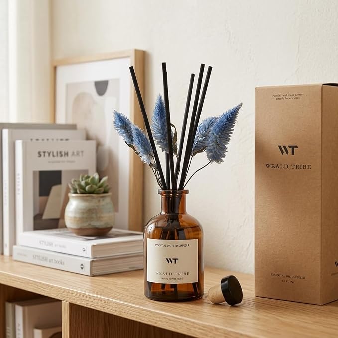 Reed Diffuser Set for Bathroom Air Fresheners, Oil Diffuser Sticks | Sage & Sea - Image 3