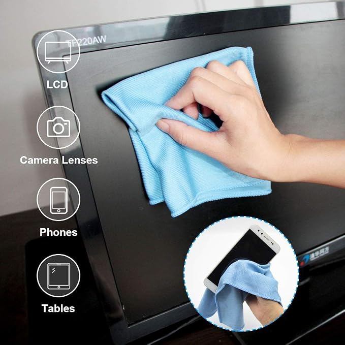 8Pcs Microfiber Towel Cleaning Cloth Mop 12x12 inch - Image 8