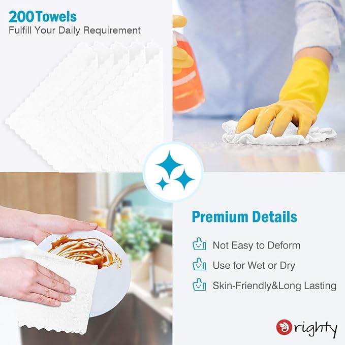 Orighty Microfiber Cleaning Cloth Bulk, 200 Pack, 11.5x11.5 inch, Soft Highly - Image 5