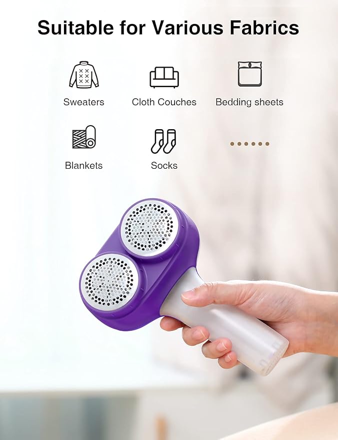 VASSON Fabric Shaver, Sweater Depiller & Pilling Remover | Dual-Head Design - Image 5