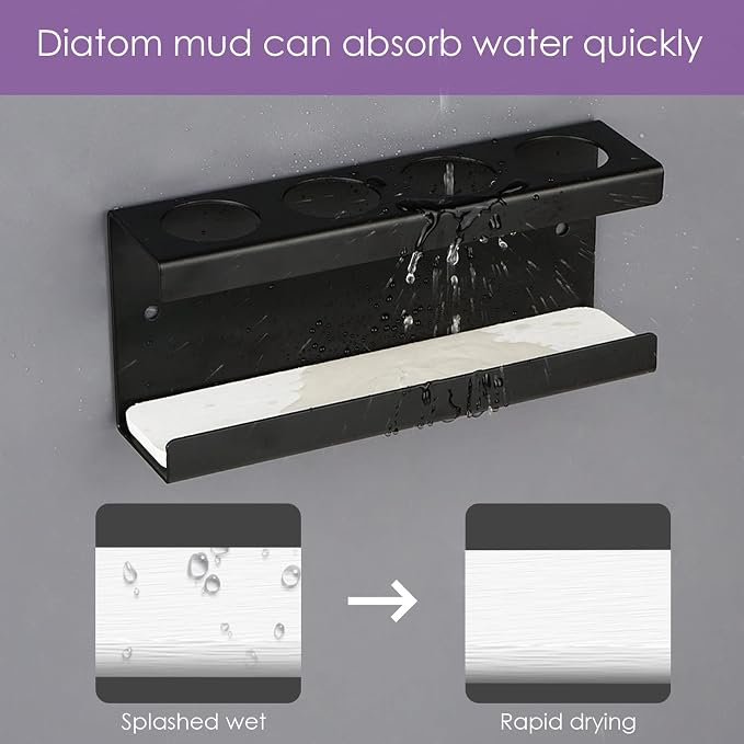 Adorila Wall Mounted Electric Toothbrush Holder, 4 Slots Stand - Image 2