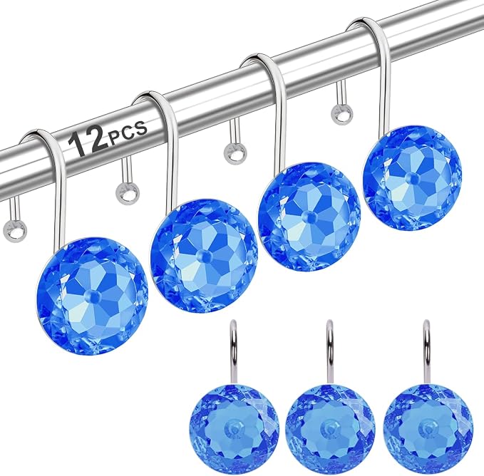 12PCS Shower Curtain Hooks Rings by Yapicoco