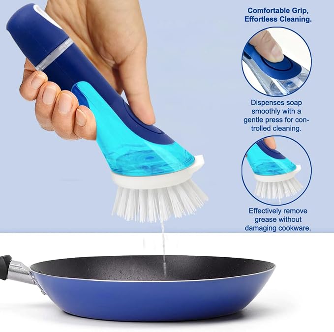 CELOX Dish Brush with Soap Dispenser, Dish Washing Wand - Image 3