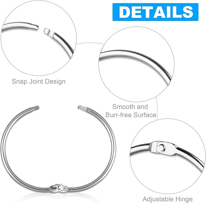 24 Pack Shower Curtain Rings, Rustproof Decorative Shower Curtain Hooks Metal - Image 3