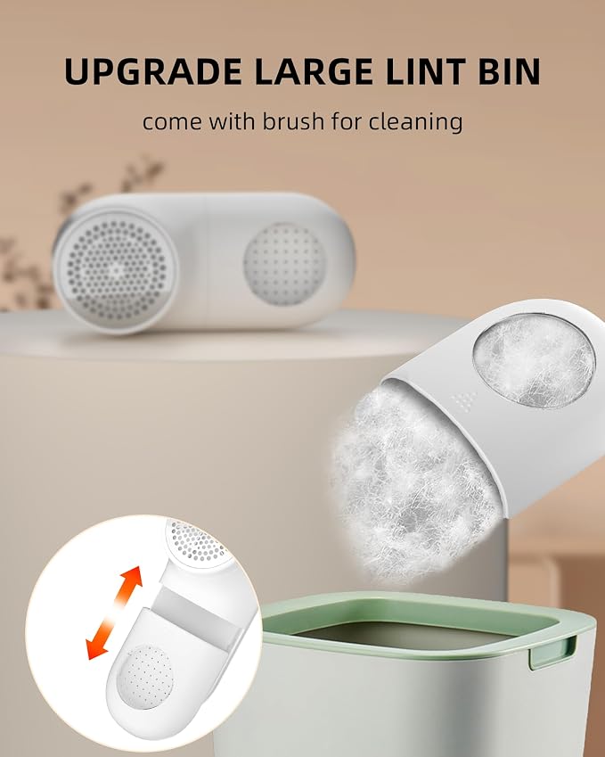 Fabric Shaver Lint Remover for Clothes, Portable Sweater Defuzzer | Rechargeable - Image 6