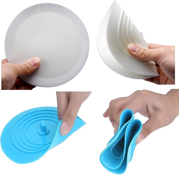 V-TOP Bath Tub Drain Stopper 2 Pack, 6 inch Silicone Drain Cover Tub Plug | - Image 7