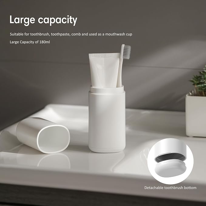 BALUCA Travel Toothbrush Case, Portable Tooth Brush Holder and Toothpaste Cover - Image 2
