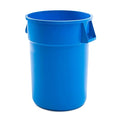PRO&Family Commercial Round Trash Can, Ingredient Bin, Heavy-Duty Plastic, Anti-Static, Kitchen, Office, Outdoor Use (Blue, 44 Gallon)