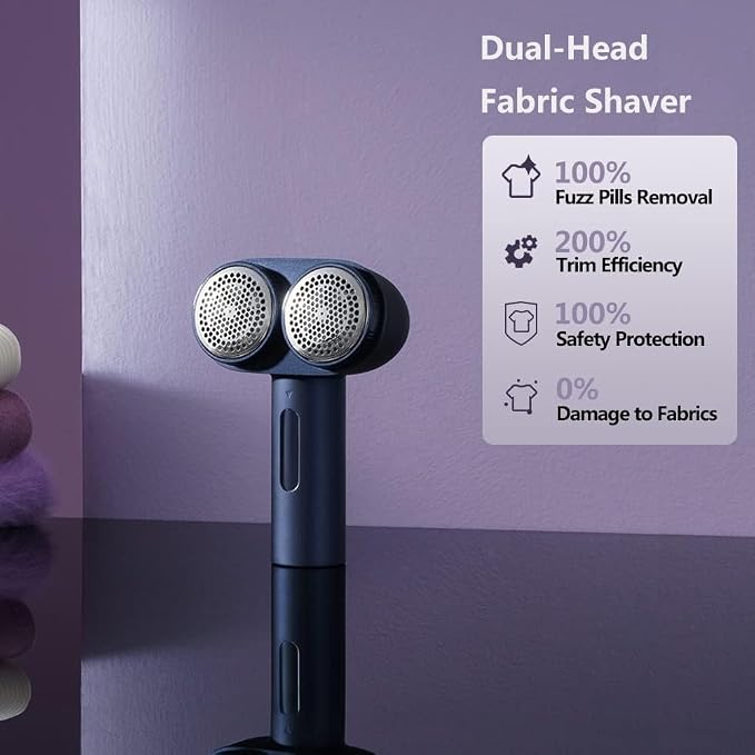 Nesugar Dual-Head Fabric Shaver, Electric Lint Remover - Image 3