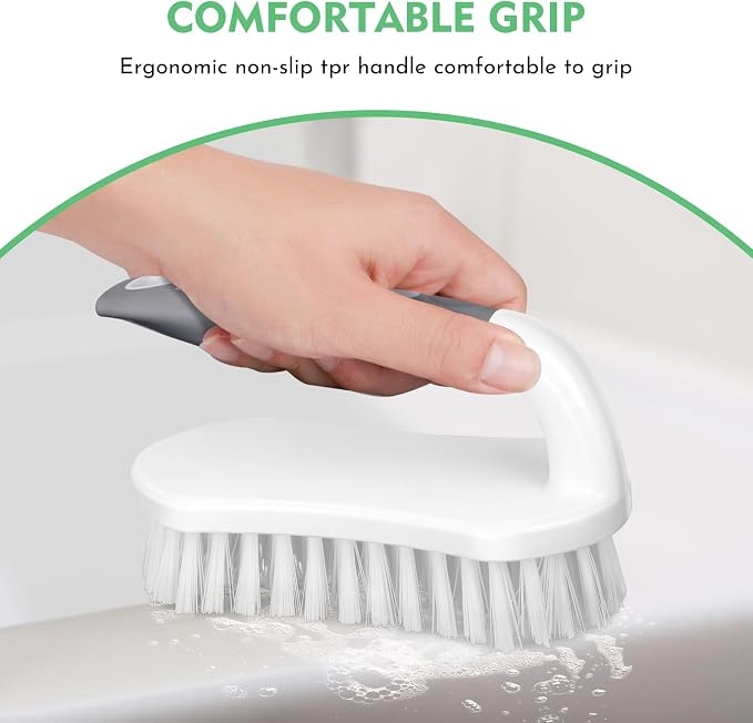 SetSail Scrub Brush, Heavy-Duty Stiff Bristle Cleaning Scrubber, 4 Pack | - Image 3
