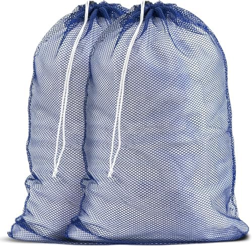 2 Pack Mesh Laundry Bags, 23 x 34 Inches Heavy Duty Mesh Laundry Bag, Large by HUAFIY