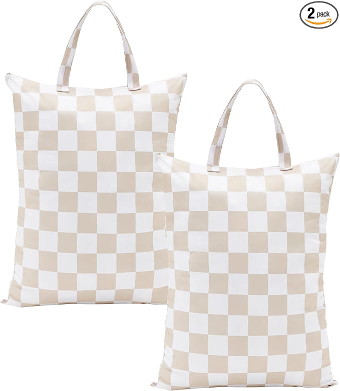 Ohocut Checkered 2 Pcs Large Travel Laundry Bags by Ohocut