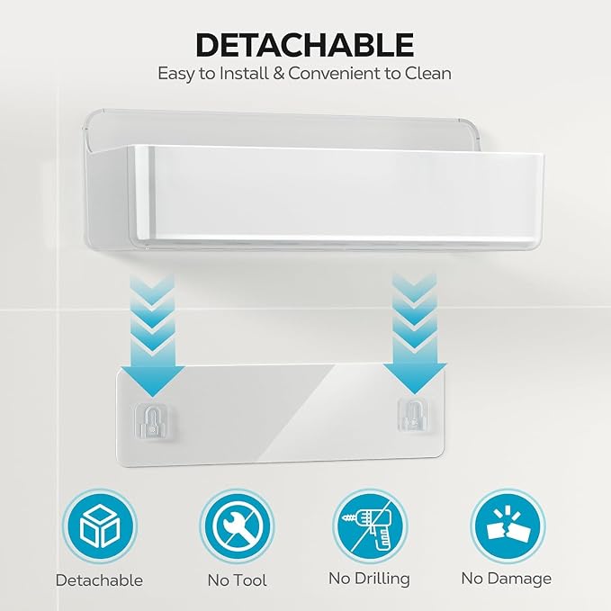 Nieifi Adhesive Shower Shelves, 2 Pieces - Image 5
