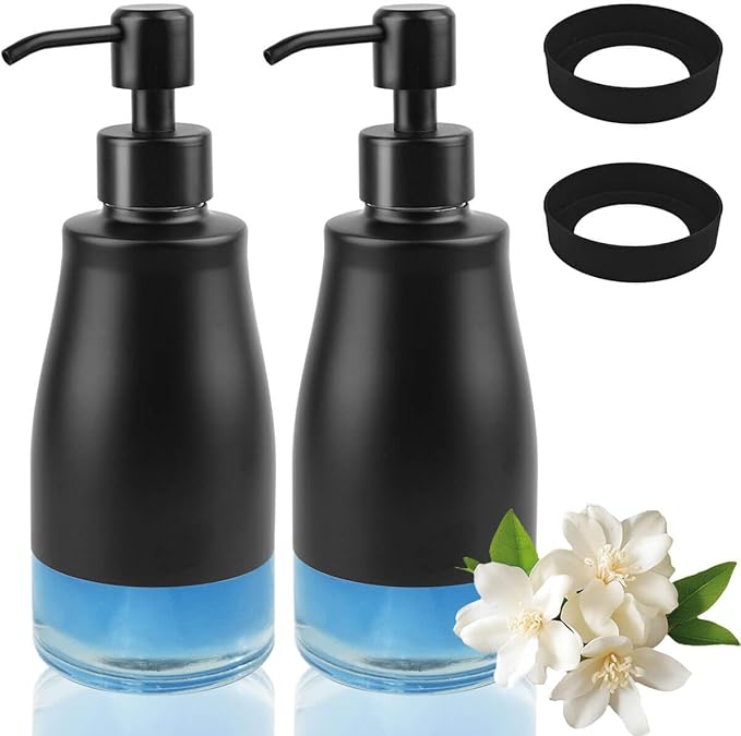 AUMIO 2-Pack Matte Black Dish Soap Dispensers by AUMIO