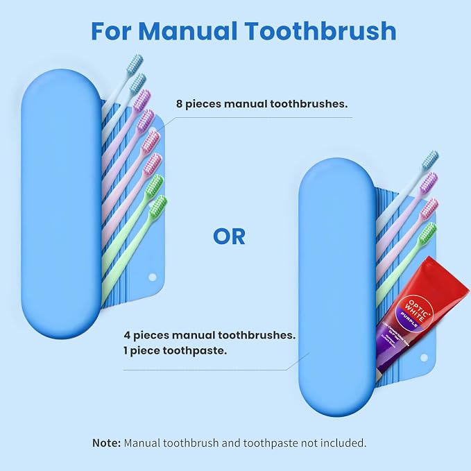 Silicone Electric Toothbrush Travel Case, Manual Toothbrush Travel Cover - Image 3