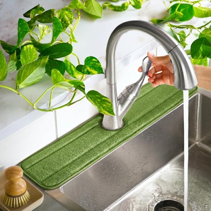 Ternal Original SINKMAT 24in XL Faucet Splash Guard Extra Long Microfiber Sink - Image 2