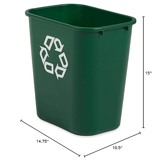 Rubbermaid Commercial Products Deskside Recycling Can, 7-Gallon/28-Quart - Image 2