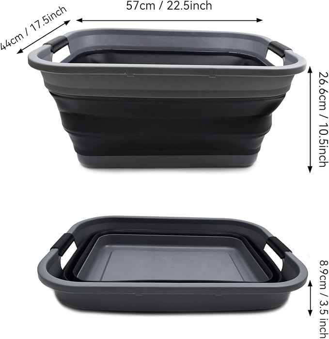 SAMMART 41L Collapsible Plastic Laundry Basket - Image 3