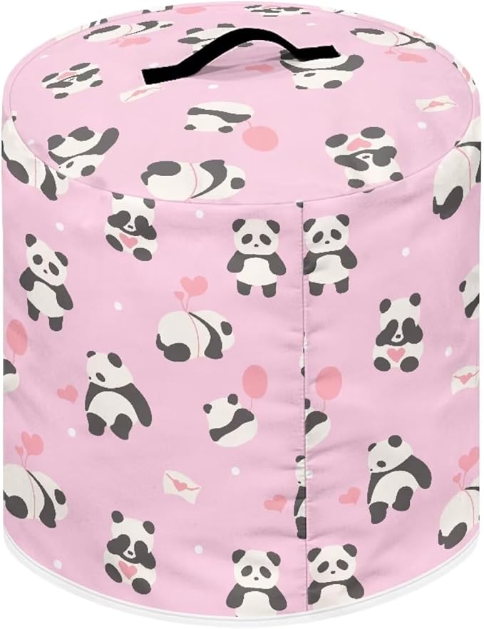 Flashideas Cute Panda Pressure Cooker Cover for Women Dust-proof Cover for Rice Cooker Air Fryer Kitchen Appliance Covers with Top Handle and Pocket Home Kitchen Decor Gifts for Friends