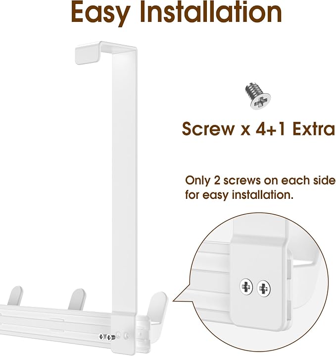 Long Over The Door Hooks with 15.75-inch Arms - Image 6