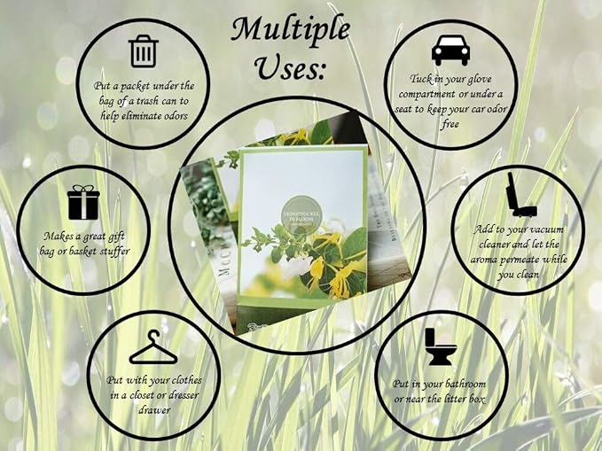 Honeysuckle Scented Sachets Pack of 6, Spring and Summer - Image 3