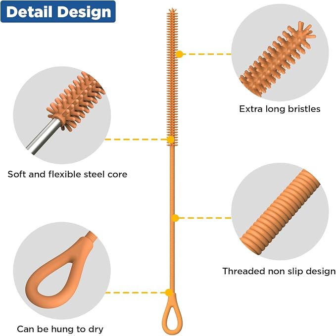 YOTIME Silicone Straw Cleaner Brush - Image 3