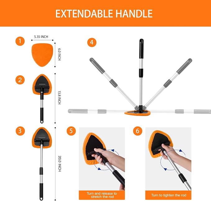 Qydipclin 7pcs Windshield Cleaner Tool Car Window Cleaning Wash Kit - Image 4
