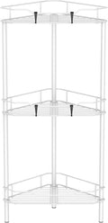 HuggieGems Metal Floor Standing Corner Shower Caddy, 3 Tier by HuggieGems