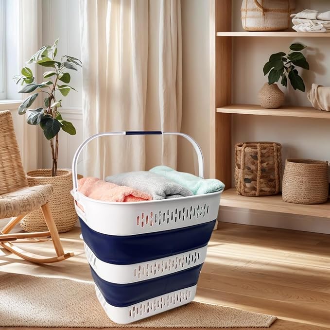 SAMMART 38L Collapsible Plastic Laundry Basket - Image 3
