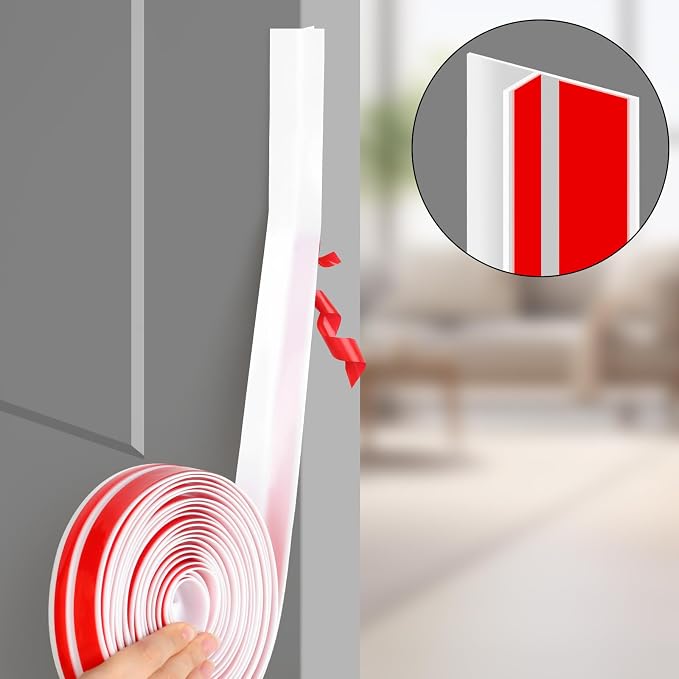 Benory T-Shaped Silicone Door Weather Stripping, 1.38" W x 20 ft | T-shaped - Image 2