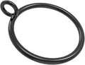 Black Curtain Rings with Eyelets, Metal Drapery Rings by Aageme