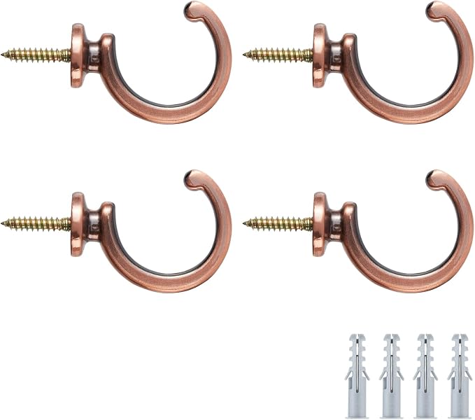 DeSS 4 Pack Curtain Holdbacks Curtain Tiebacks Hooks Wall Mounted Curtain Hooks by DeSS