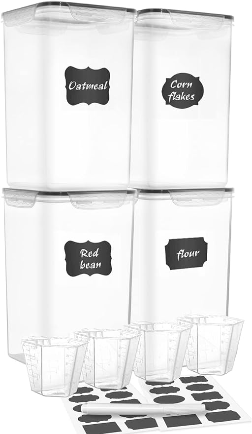 M MCIRCO Extra Large 4 Pack, 6.5L/7qt/220oz Tall Food Storage Containers | - Image 2