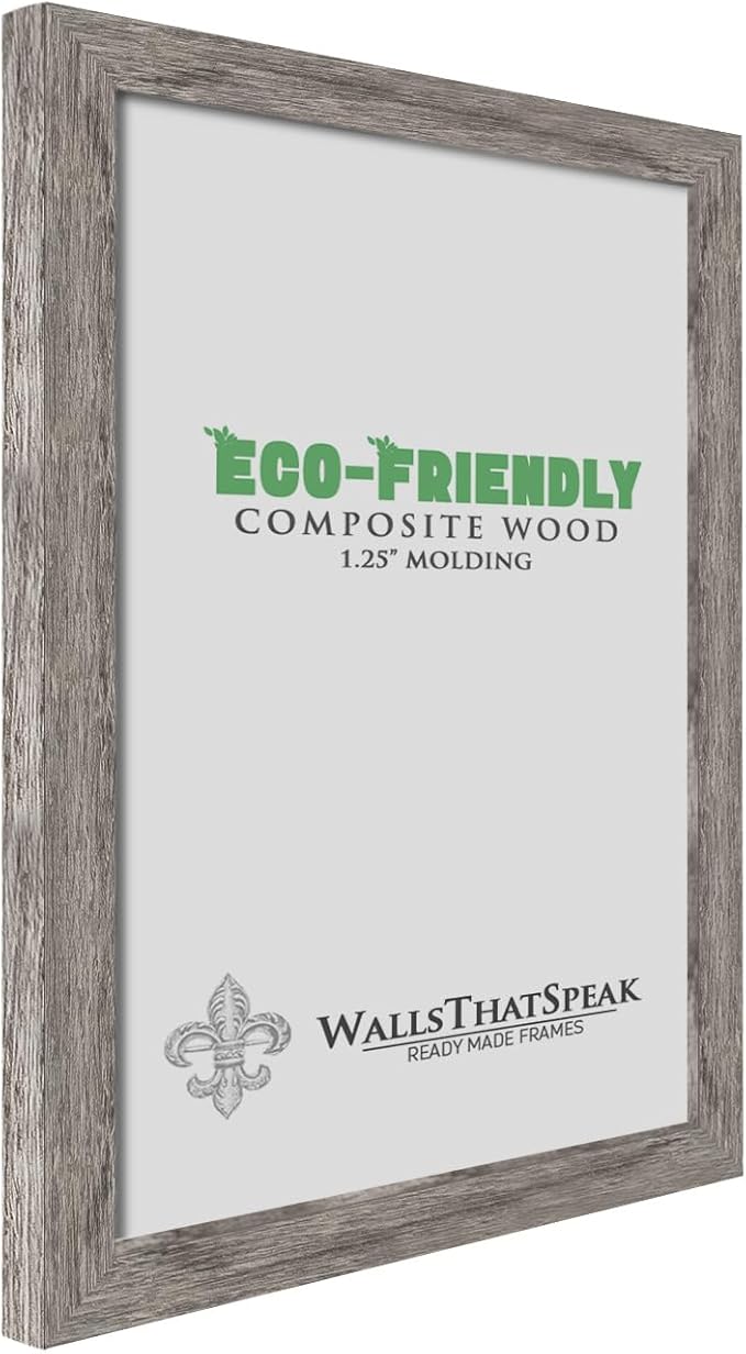 wallsthatspeak 18x27 Gray Barnwood Picture Frame for Puzzles Posters Photos or Artwork