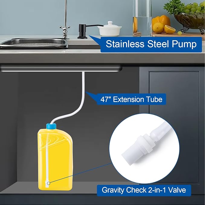 Soap Dispenser for Kitchen Sink, Countertop/Built in Dish Soap Dispenser | Sink - Image 3