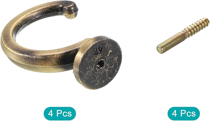uxcell 4Pcs Curtain Holdback, Aluminum Alloy Wall Mounted Curtain Holders - Image 3