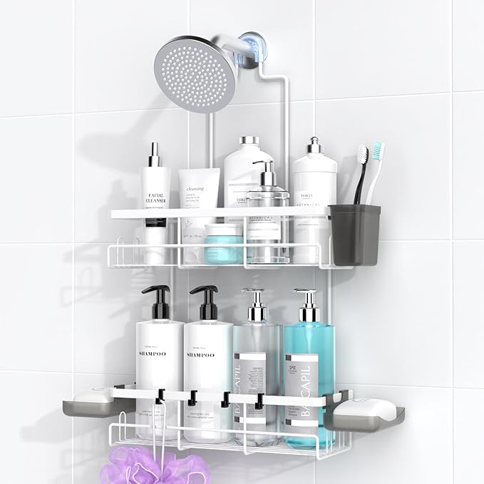 Hanging Shower Caddy Over Showerhead by AKTECKE