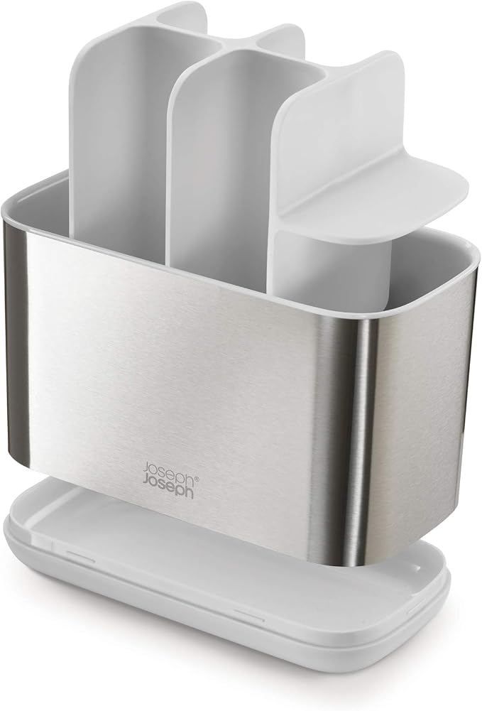 Joseph Joseph EasyStore Stainless-Steel Toothbrush Holder Bathroom Storage - Image 5
