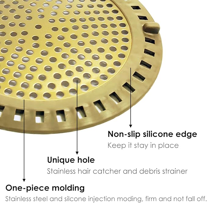 Huntonry Hair Drain Catcher, Shower Drain Hair Catcher, Shower Drain Strainer - Image 3