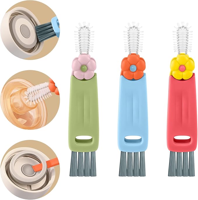 3 in 1 Cup Lid Gap Cleaning Brush Set, Mutipurpose Portable Cup Lid Gap Cleaner by MeliyaSmartwatchAccessories