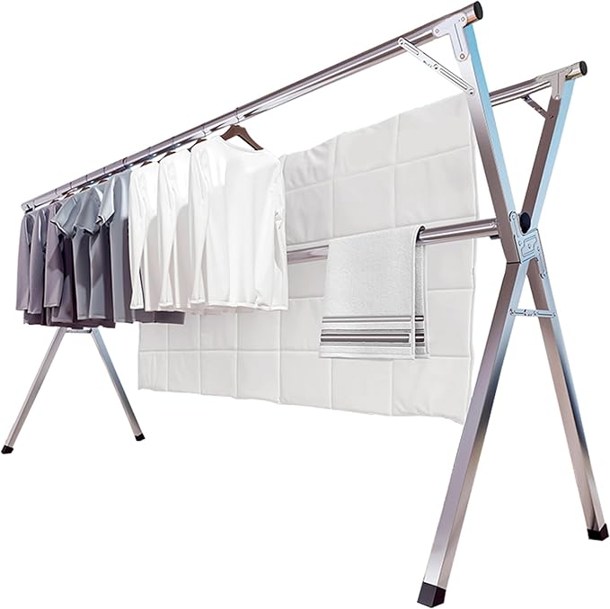 79" Clothes Drying Rack, Drying Rack Clothing Folding Indoor Outdoor | Heavy by JAUREE