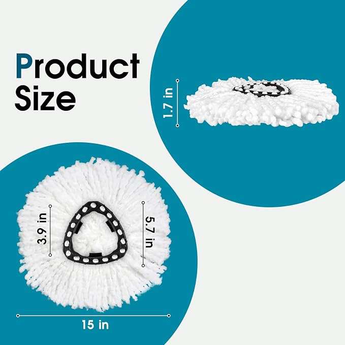 4 Pack Mop Head Replacement Compatible - Image 6