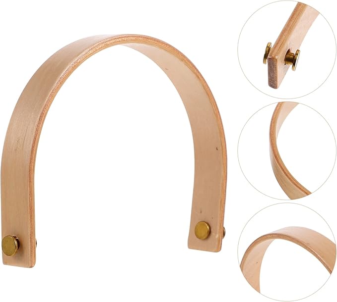 Kichvoe Wooden Teapot Handle Replacement Set 2 Pieces Heat-Resistant Beech Wood Kettle Carry Handles 4.7 X 3.5 Inches Compatible with Ceramic and Metal Teapots for Kitchen and Home Use