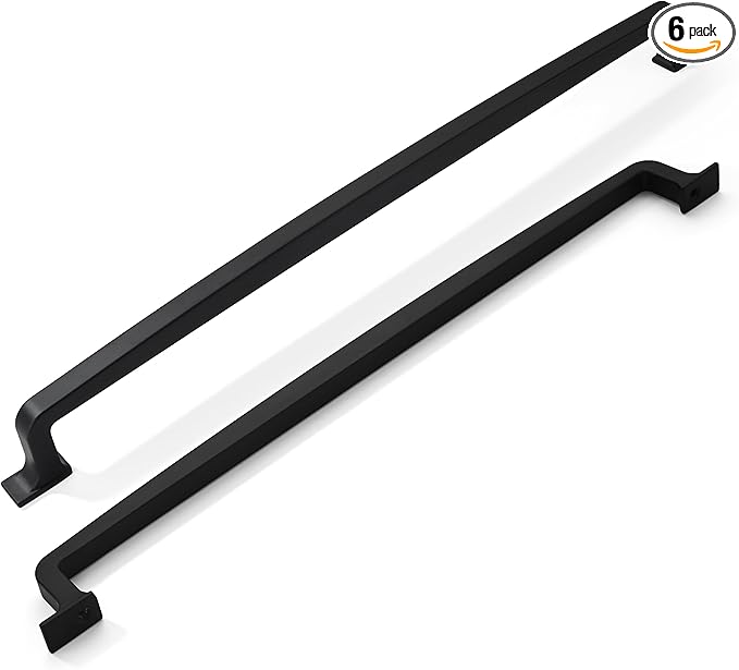 Khtumeware 6 Pack 12 Inch Cabinet Handles - Matte Black Kitchen Pulls and Drawer Handles