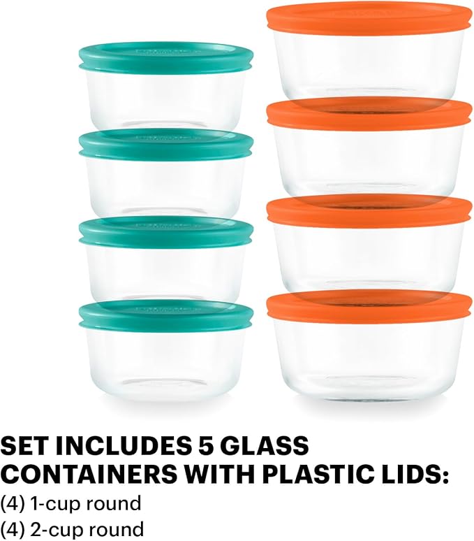 Pyrex Simply Store Small Glass Food Storage Containers Set | Meal prep - Image 2