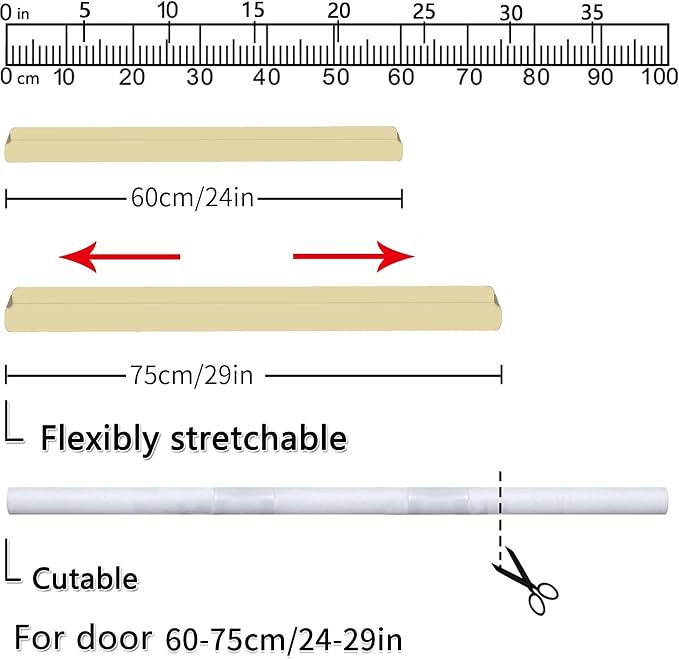 BKSAI Door Draft Stopper for Doors No Adhesive Draught Excluder Under Door Wind - Image 7
