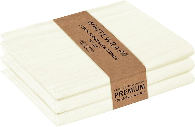 Flour Sack Towels 18x28 – Tea Towel by WHITEWRAP