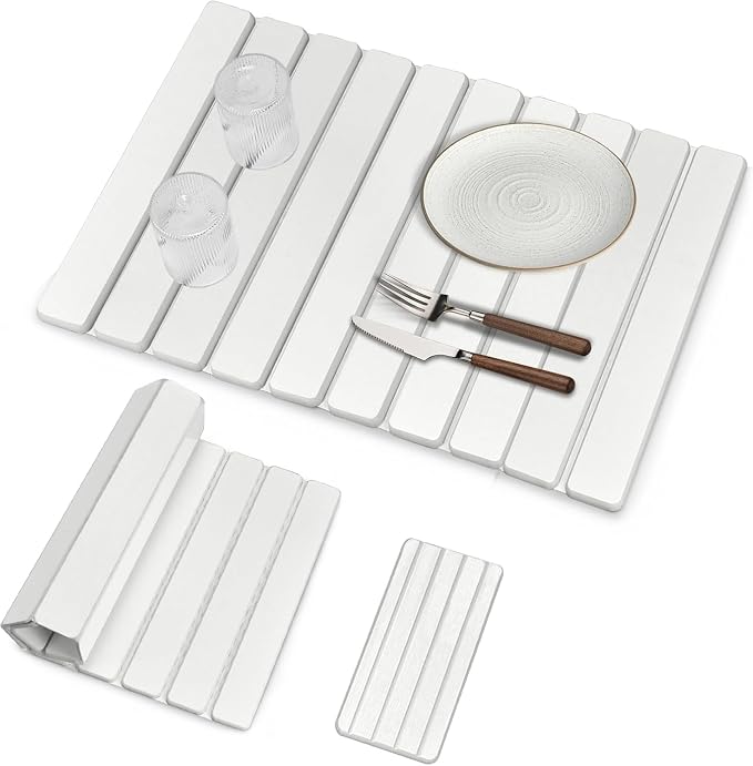 Large Stone Dish Drying Mats for Kitchen Counter, Quick Drying Collapsible Dish by tdcokhe
