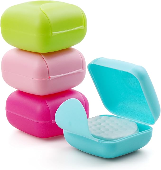 Cosmetic Cotton Pad Holder 4 PCS Plastic Cotton Square Holder by Etenpo